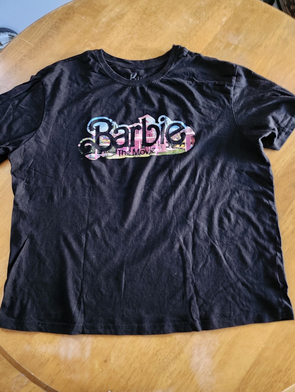 Barbie Movie Black Graphic T-Shirt, XL Barbiecore